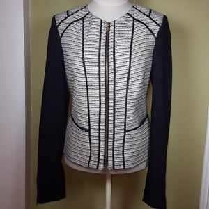 CALVIN KLEIN Moto Zip-up Style Blazer Jacket sz 2